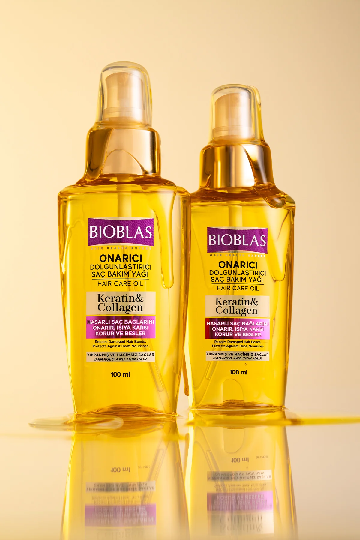 Keratin Kolajen Onarıcı Dolgunlaştırıcı Saç Bakım Yağı 100 ml Keratin Kolajen Onarıcı Dolgunlaştırıcı Saç Bakım Yağı 100 ml