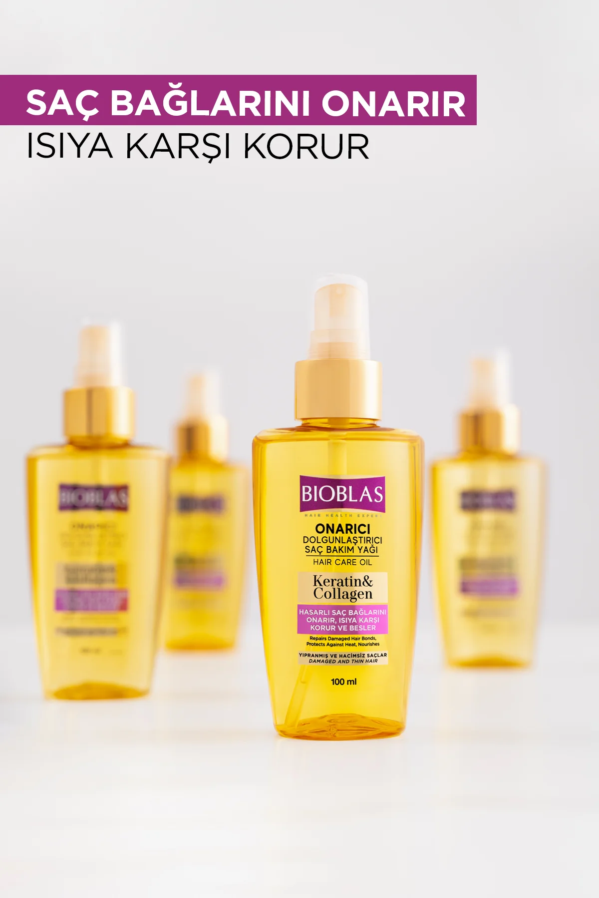 Keratin Kolajen Onarıcı Dolgunlaştırıcı Saç Bakım Yağı 100 ml Keratin Kolajen Onarıcı Dolgunlaştırıcı Saç Bakım Yağı 100 ml