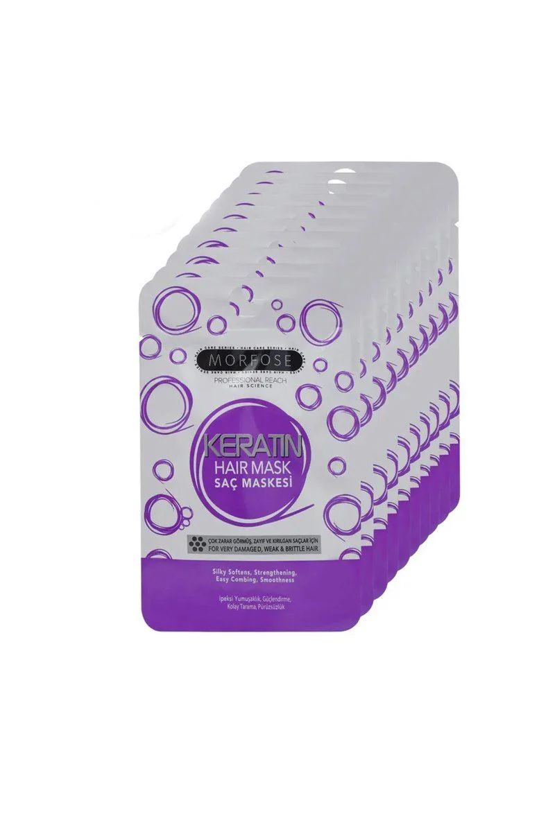Keratin Saç Maskesi 25 ML (24 Adet) - Yıpranmış Saçlar İçin Fiyatı, Yorumları ve Özellikleri