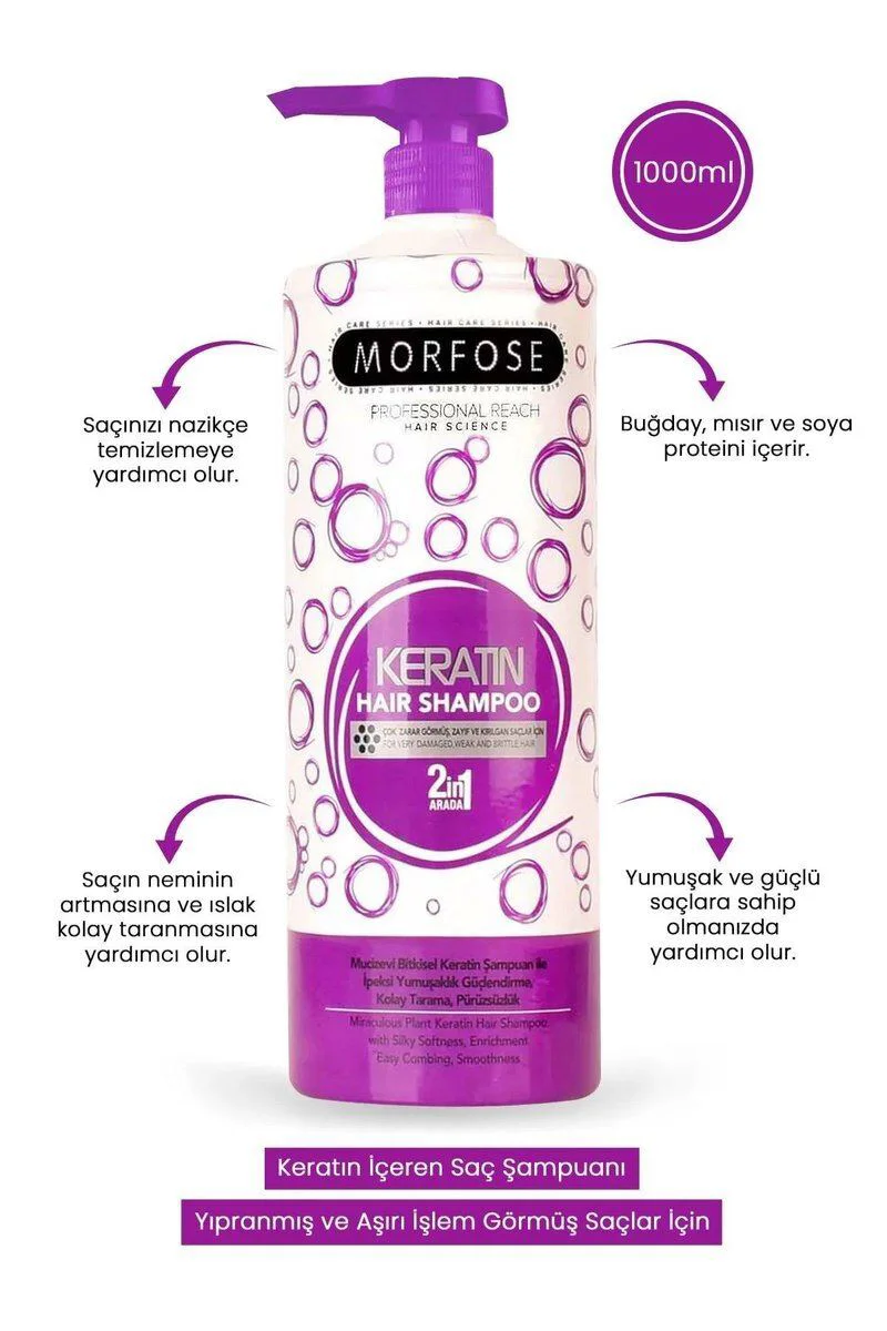 Keratin Şampuan 1000 ML - Yıpranmış Saçlar İçin Besleyici Koruyucu Etki Fiyatı, Yorumları ve Özellikleri