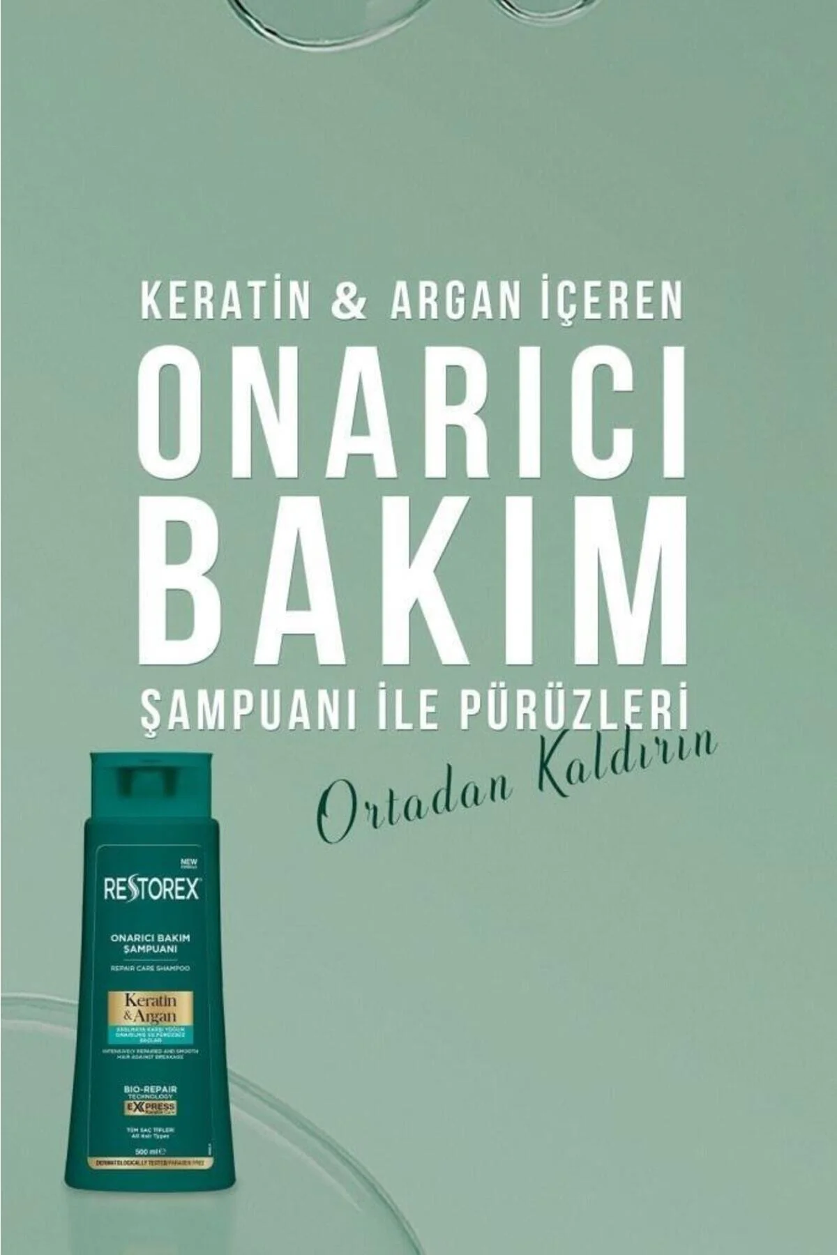 Keratin&argan Onarıcı Şampuan 500 Ml X 2 Adet
