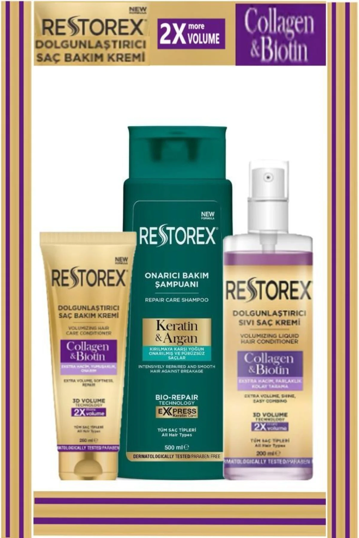 Keratin&argan Şampuan 500 Ml&collagen&biotin Dolgunlaştırıcı 3'lü Saç Bakım Seti Keratin&argan Şampuan 500 Ml&collagen&biotin Dolgunlaştırıcı 3'lü Saç Bakım Seti