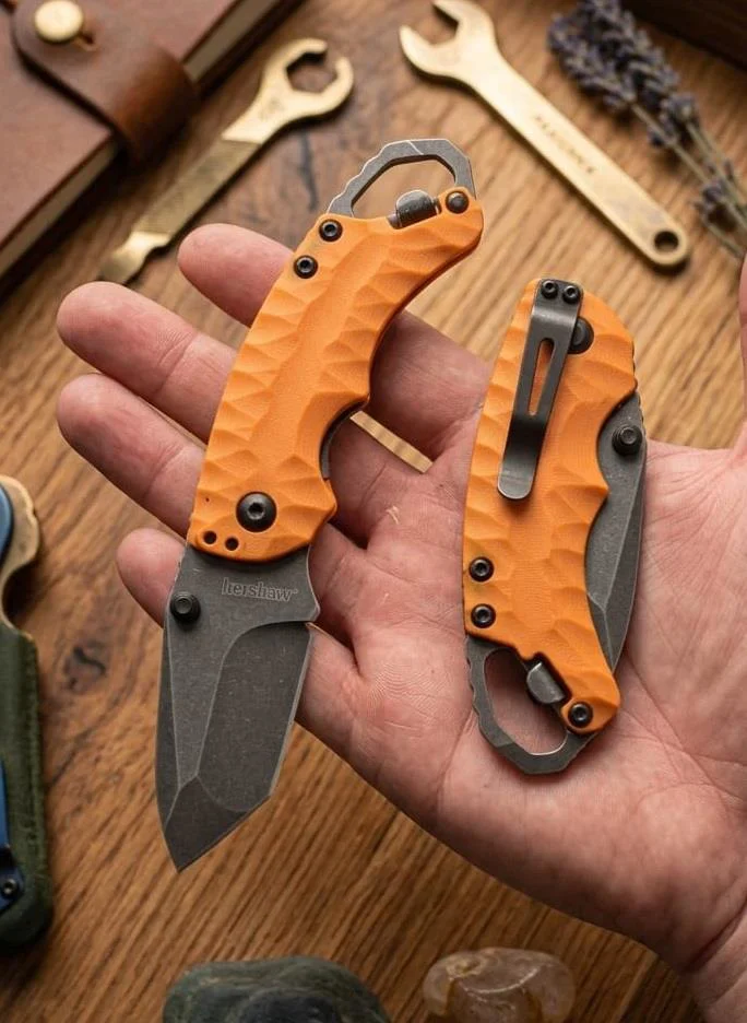 Kershaw 8750 Shuffle Tanto Çakı Turuncu