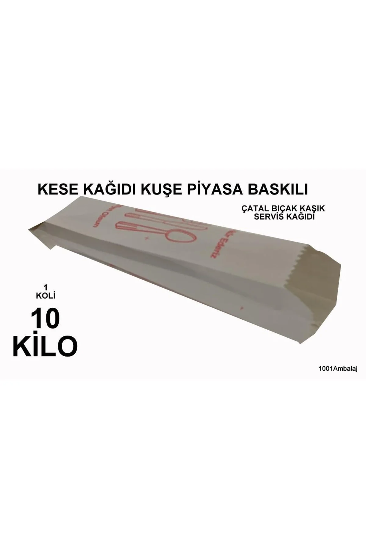 Kese Kağıdı Kuşe Piyasa Baskılı Çatal Bıçak Servis Kağıdı 10 Kilo