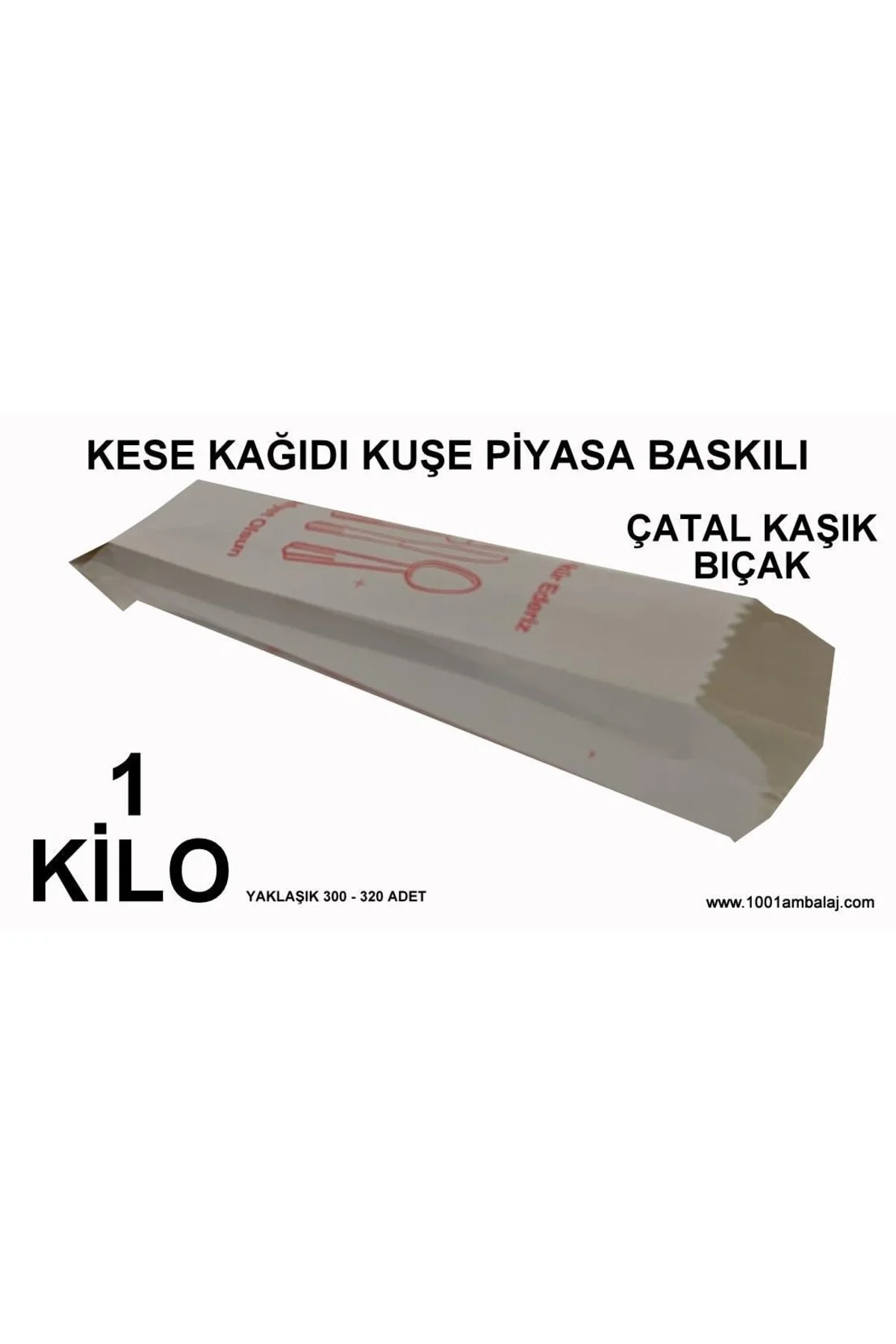 Kese Kağıdı Kuşe Piyasa Baskılı Çatal Bıçak Servis Kağıdı 1 Kilo