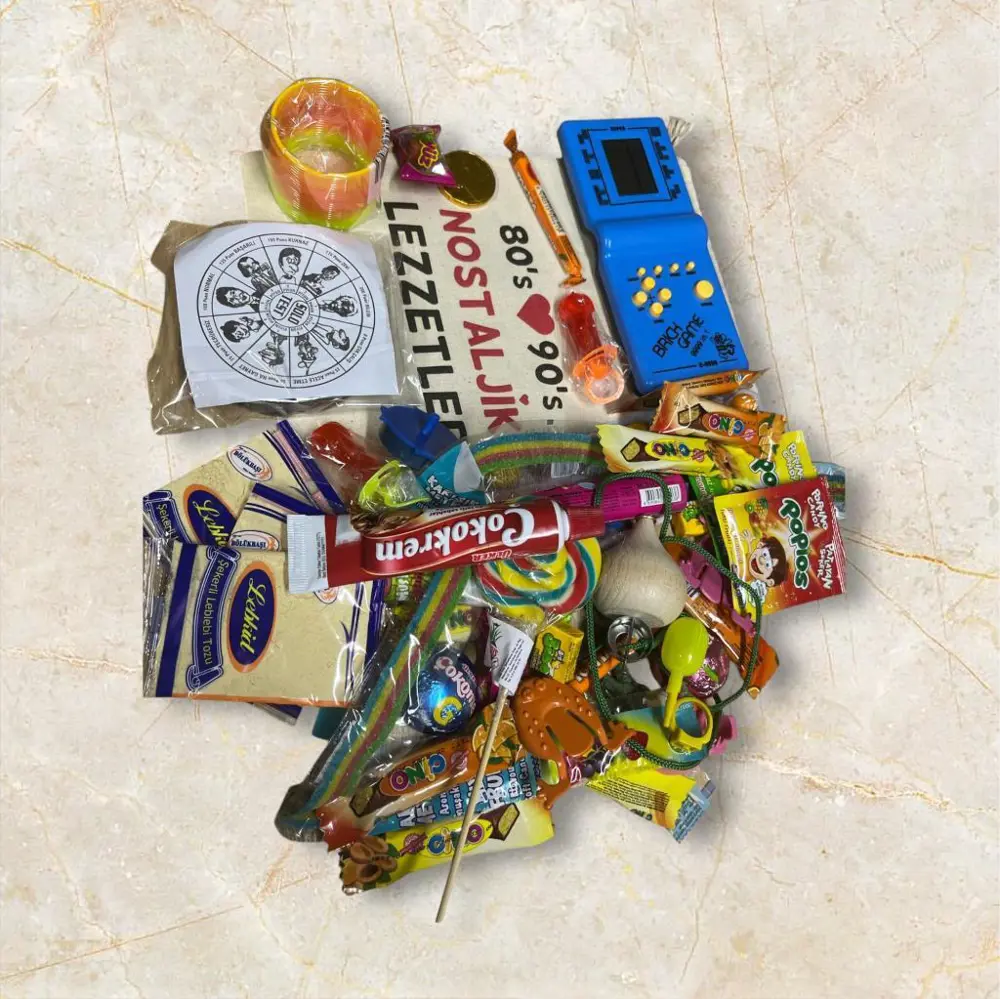Kese Mavi Tetrisli Nostaljik Hediye Paketi 80'ler 90'lar Kese Mavi Tetrisli Nostaljik Hediye Paketi 80'ler 90'lar