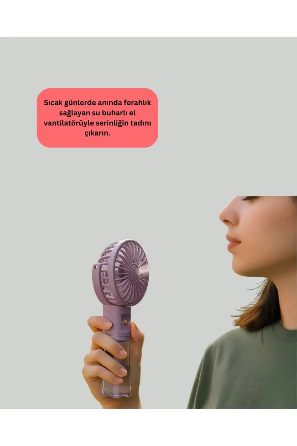 KESGİN MARKET ® 4 Kademeli Serinletici Su Buharlı El Vantilatörü