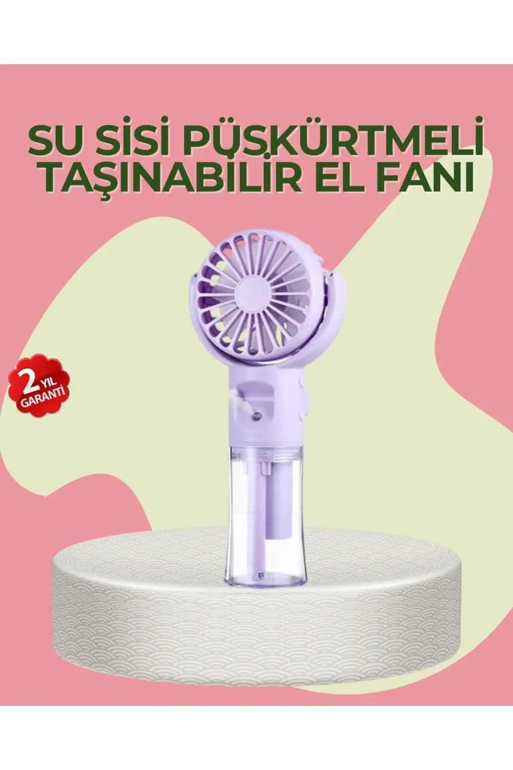 KESGİN MARKET ® 4 Kademeli Serinletici Su Buharlı El Vantilatörü