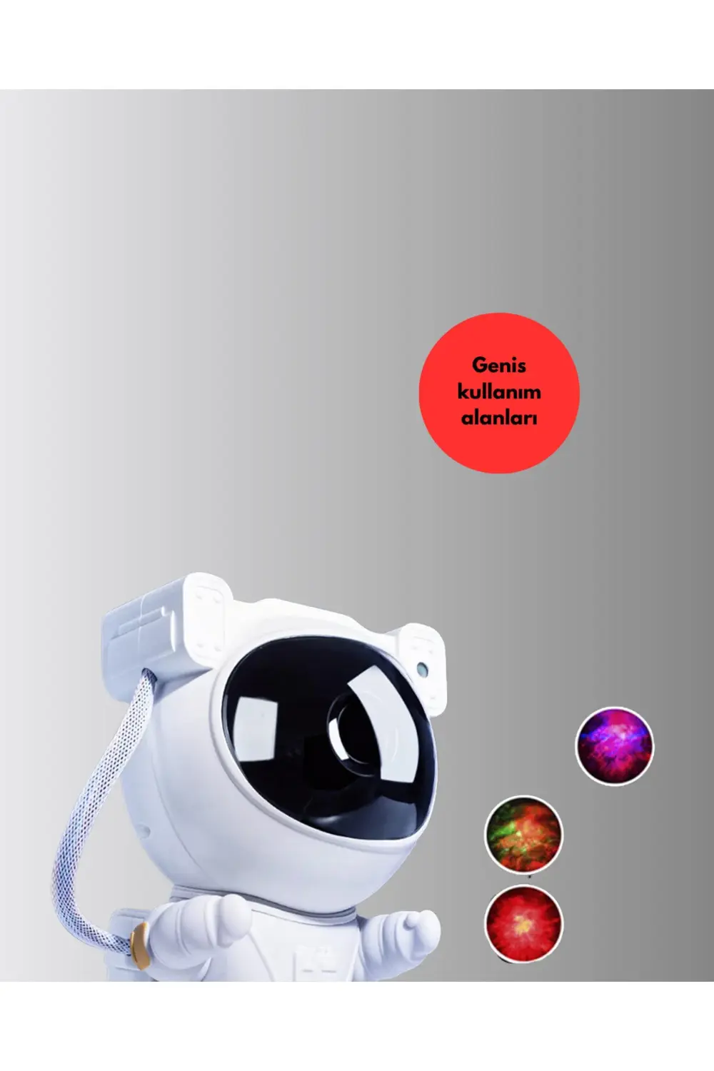 KESGİN MARKET ® Astronot Yıldız Projeksiyon Lambası 8 Efektli Uza