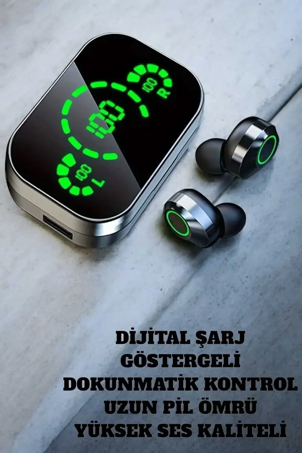 KESGİN MARKET ® Bluetooth Kulaklık Mikrofonlu Dokunmatik Kontrol