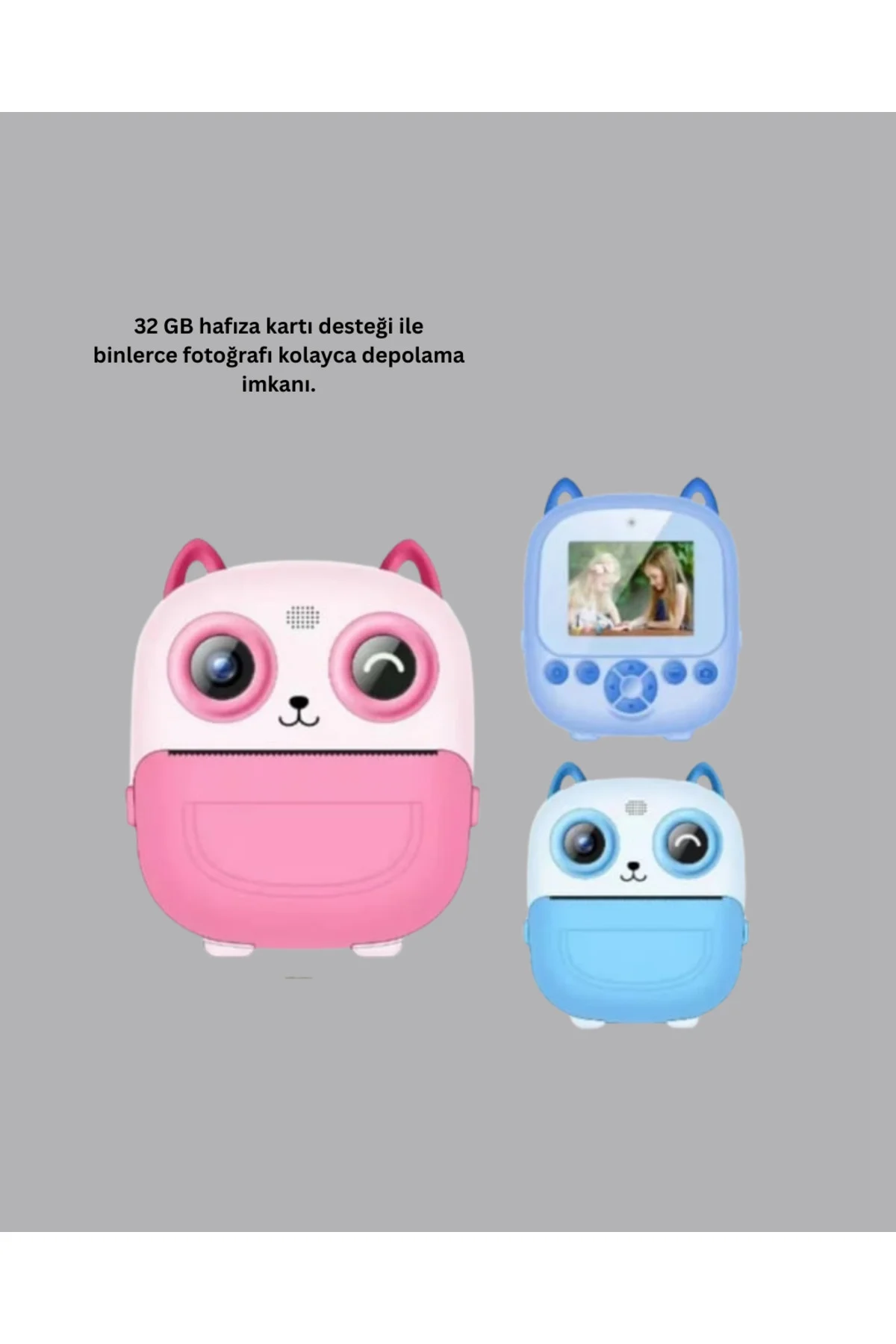 KESGİN MARKET ® Çocuklar İçin Eğlenceli Dijital Kamera 1300mAh Şa