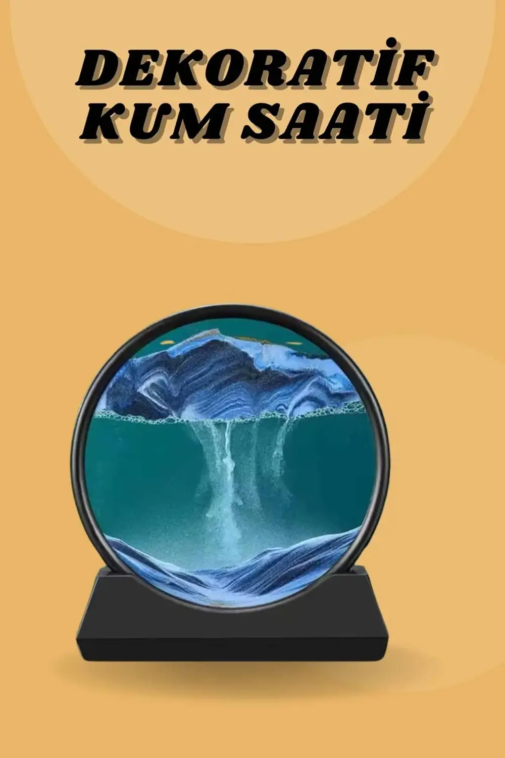 KESGİN MARKET ® Kum Saati Yuvarlak Şık Kum Tablosu Dekoratif Kum