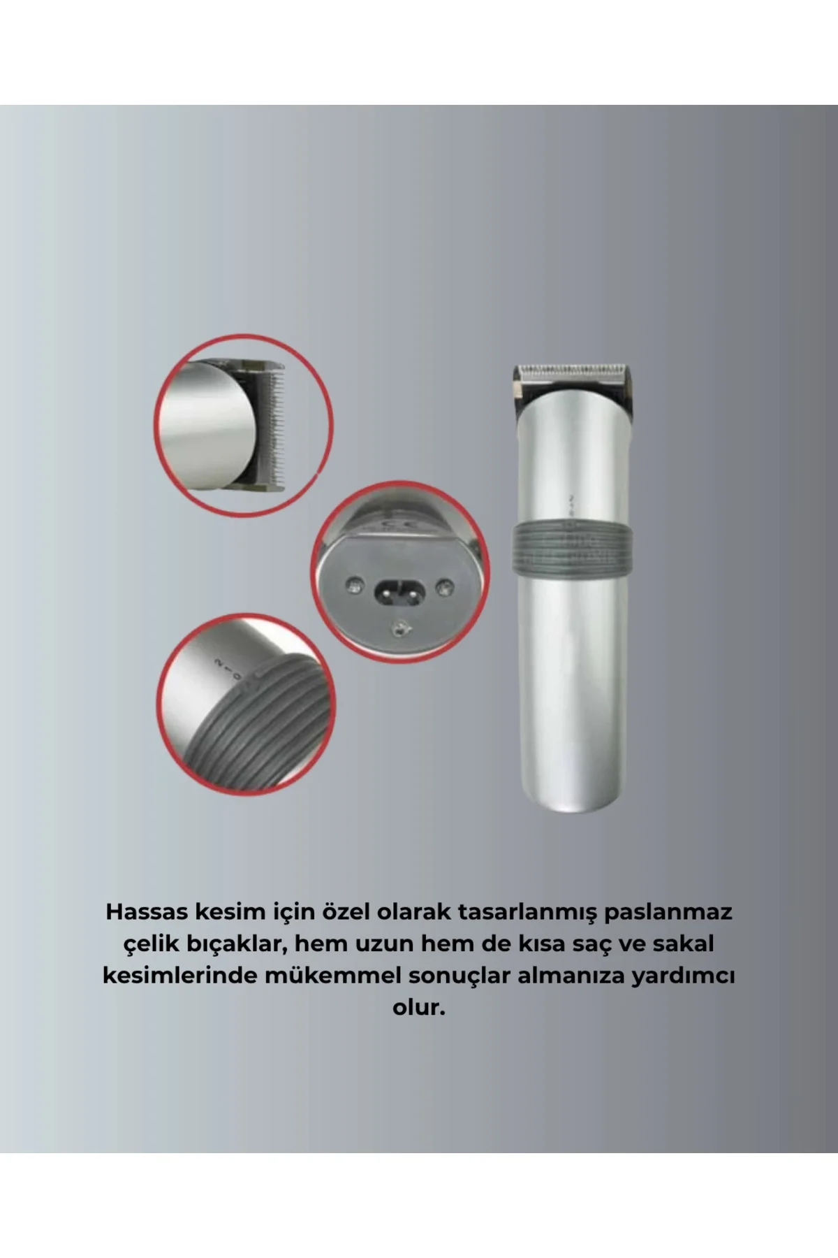 KESGİN MARKET ® Paslanmaz Çelik Bıçaklı Tıraş Makinesi – Keskin v