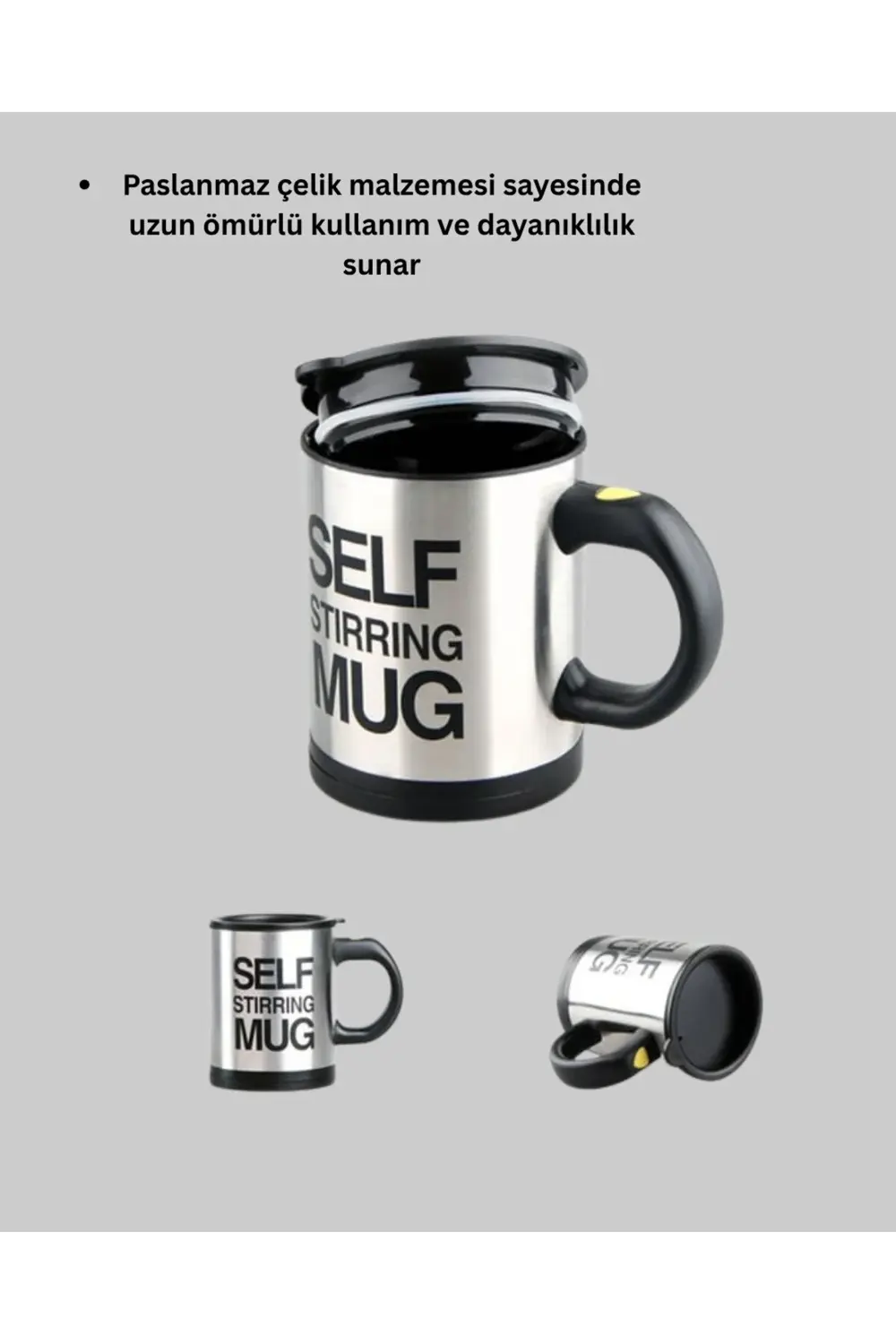 KESGİN MARKET ® Paslanmaz Çelik Kendi Kendini Karıştıran Akıllı K