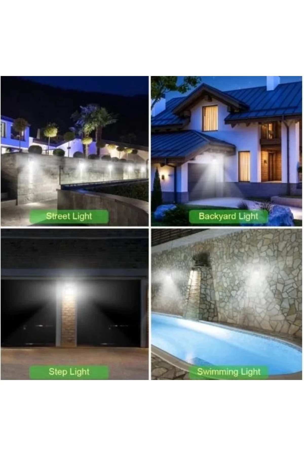 KESGİN MARKET® Projektör 100 Ledli Işık Sensörlü Güneş Enerjili S