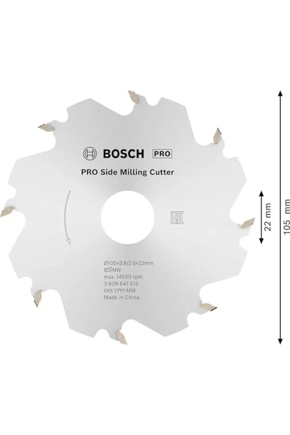 kesici 105 mm, 8 diş 1088605