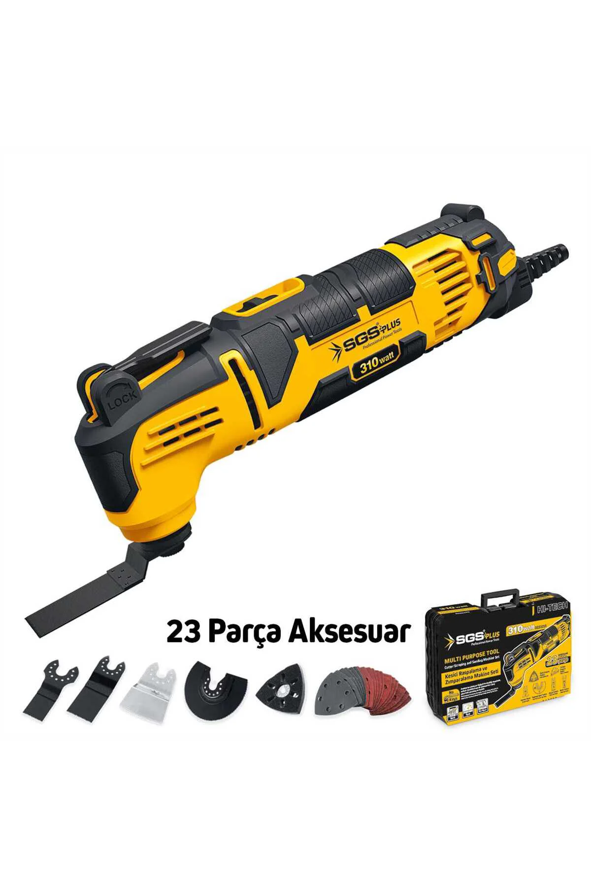 Kesici Raspalama Zımparalama Makine Seti 310 Watt 23 Parça - Meta