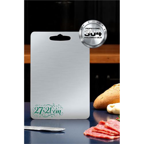 Kesim Tahtası - Profesyonel 304 Paslanmaz Çelik Doğrama Tahtası 2 Kesim Tahtası - Profesyonel 304 Paslanmaz Çelik Doğrama Tahtası 2