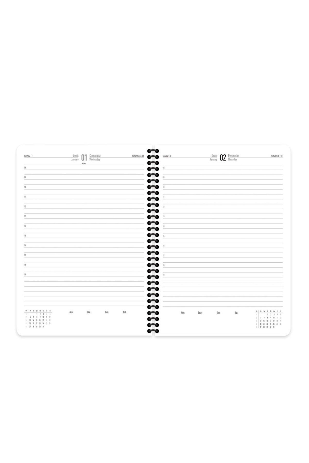 Keskin Color Keskin Color 2025 Spiralli Günlük Ajanda 17X24 Siyah 600050-99