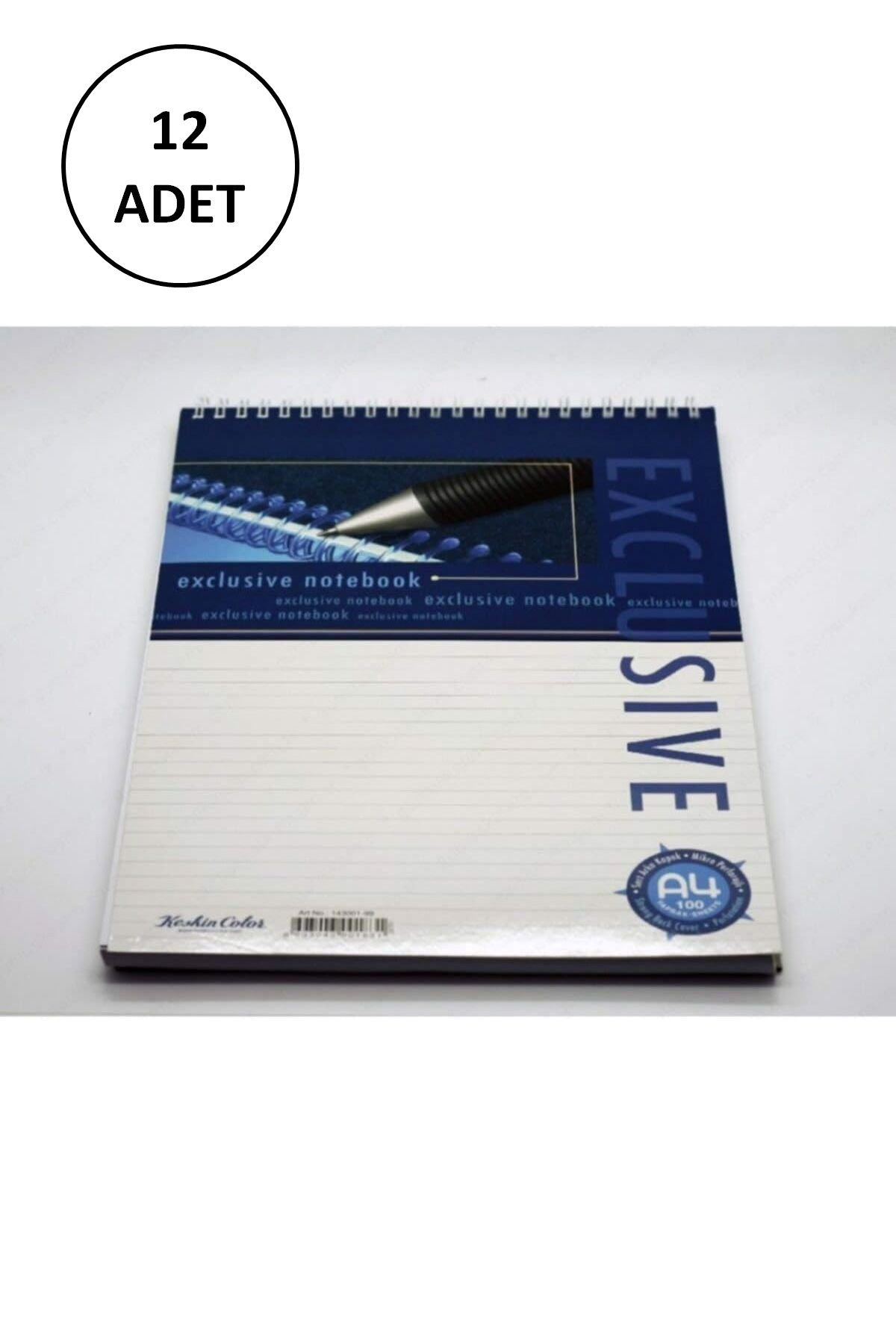 Just Cheap Store Keskin Color A4 Çizgili 100Yp Karton Kapak Spiralli Exclusive Blo