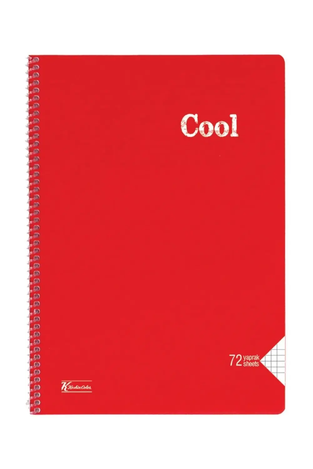 Keskin Color Cool 72 Yp. Kareli A4 Plastik Kapak Spiralli Defter