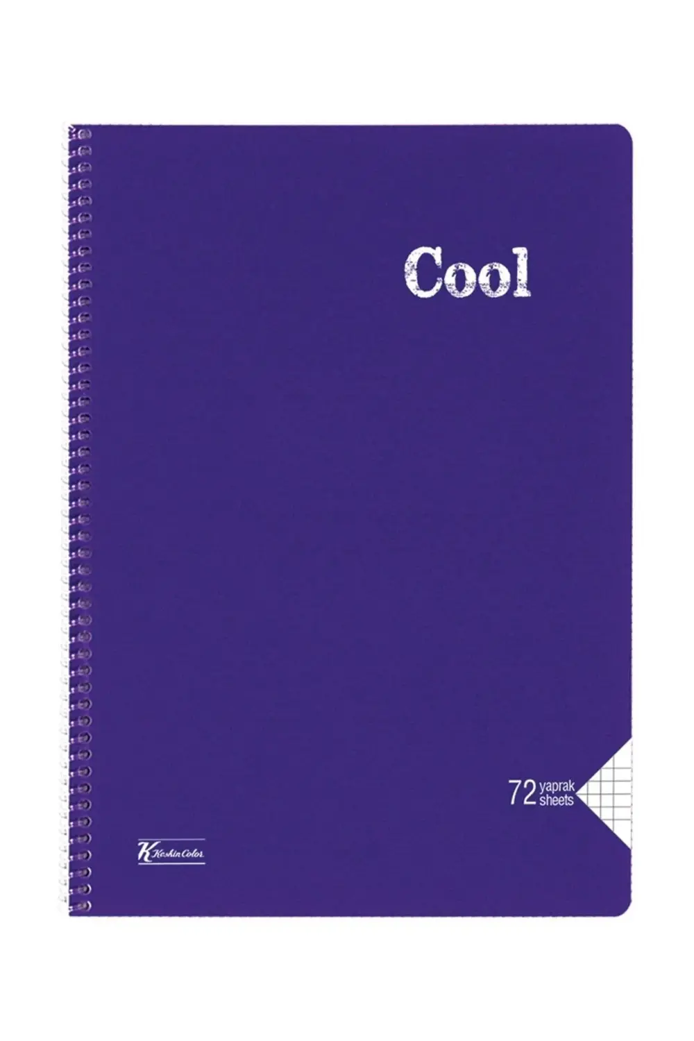 Keskin Color Cool 72 Yp. Kareli A4 Plastik Kapak Spiralli Defter