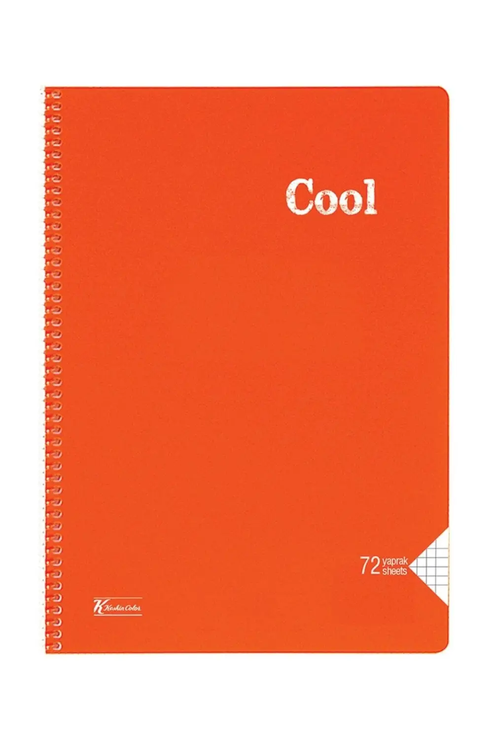 Keskin Color Cool 72 Yp. Kareli A4 Plastik Kapak Spiralli Defter
