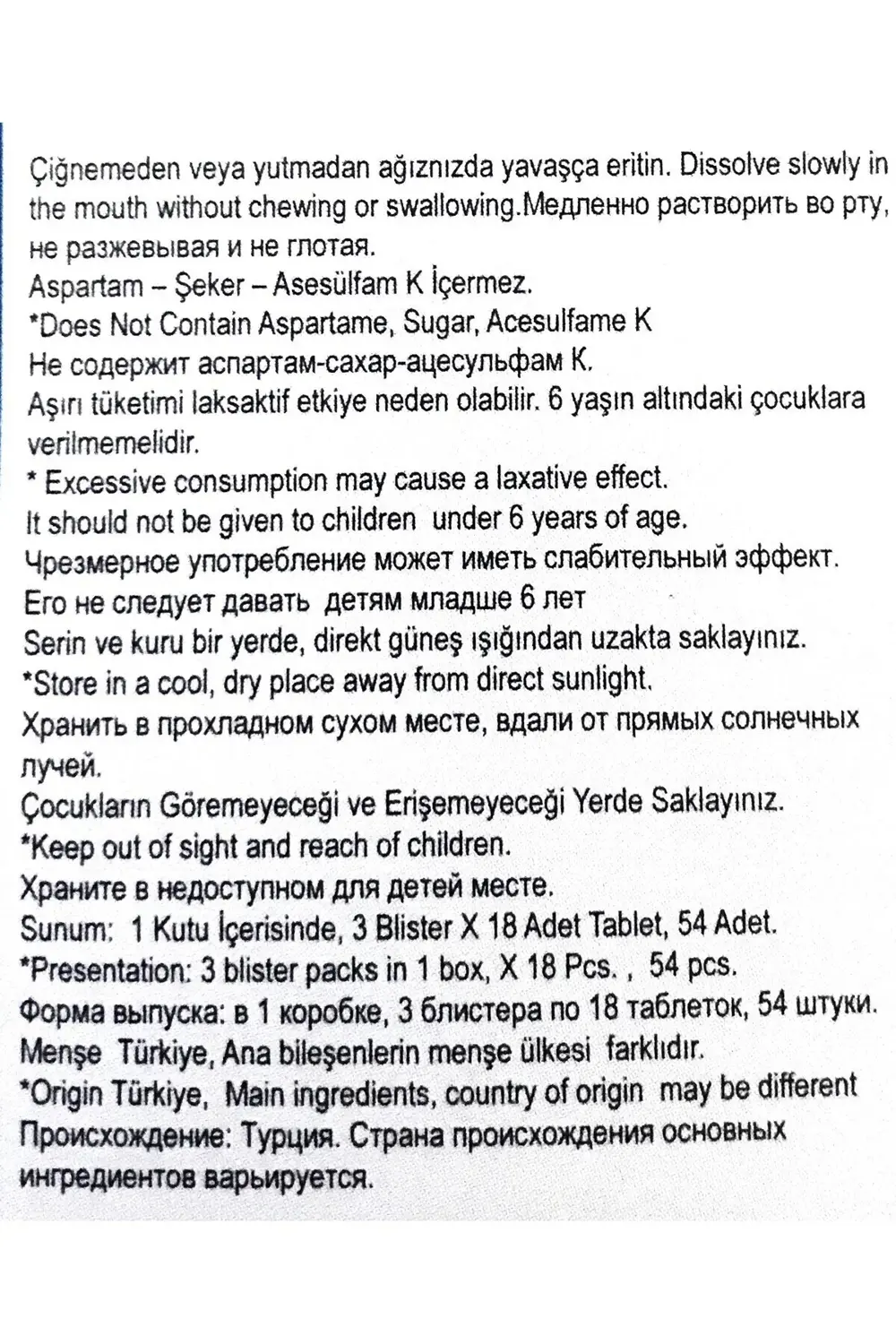 Nintipharma Keskin Nane Aromalı Şekersiz Tablet