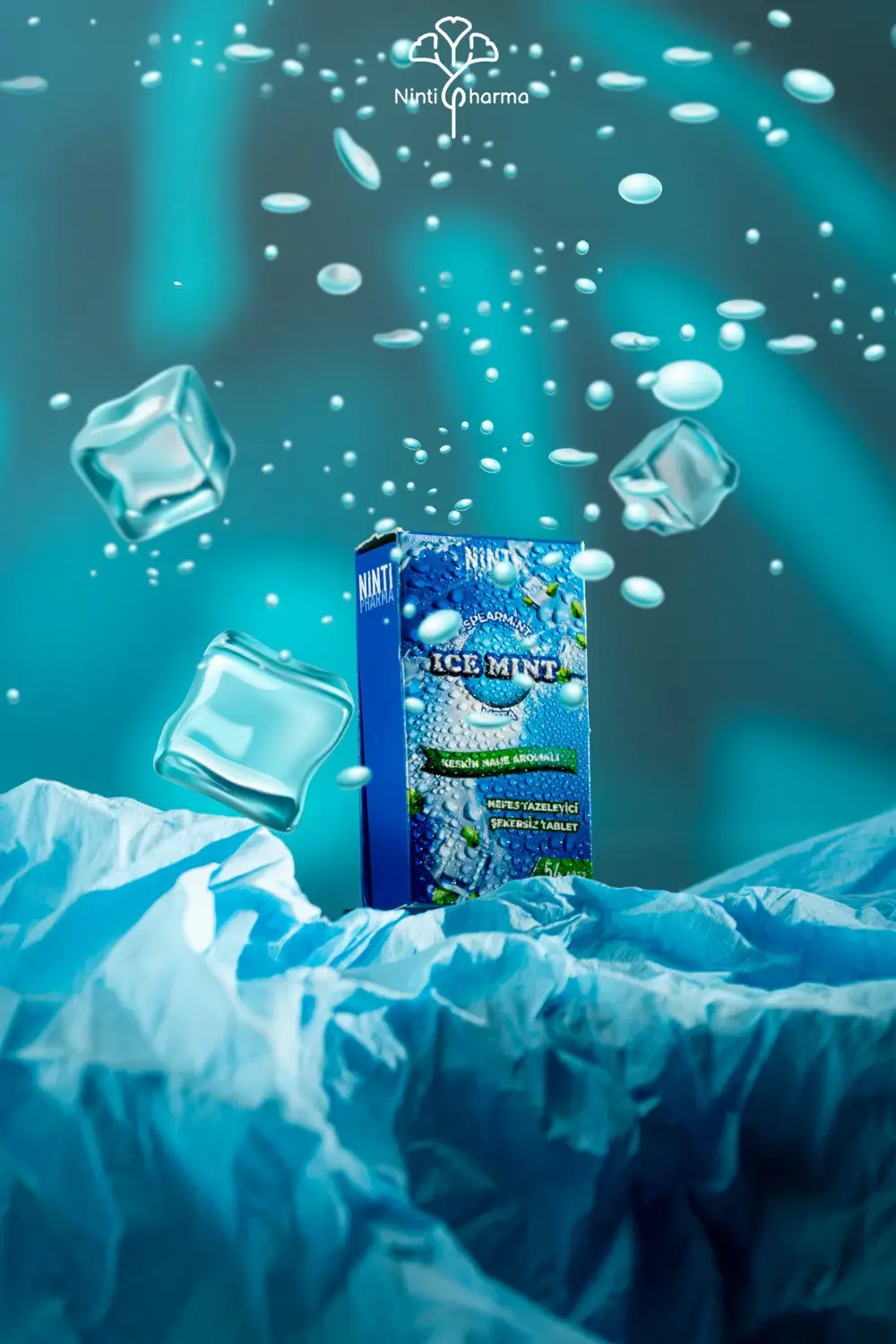 Nintipharma Keskin Nane Aromalı Şekersiz Tablet