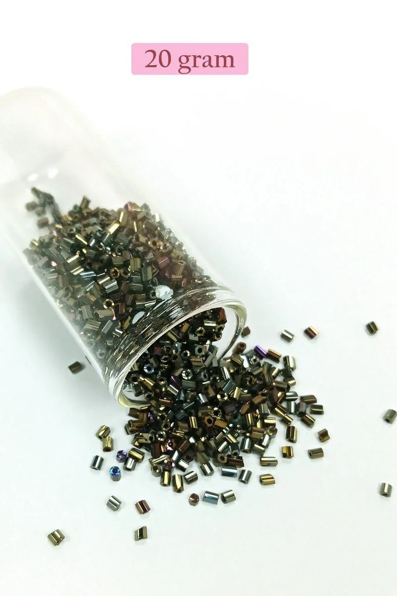 Kesme Cam Boncuk 2mm - 20 Gram Asker Yeşili - El Sanatları ve Süsleme İçin Premium Kalite