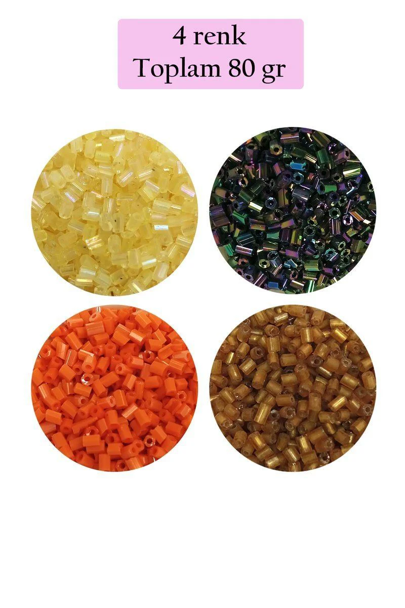 Kesme Cam Boncuk 2mm - 4 Renk 80gr | El Sanatları & Dikiş Boncuğu Fiyatı, Yorumları ve Özellikleri