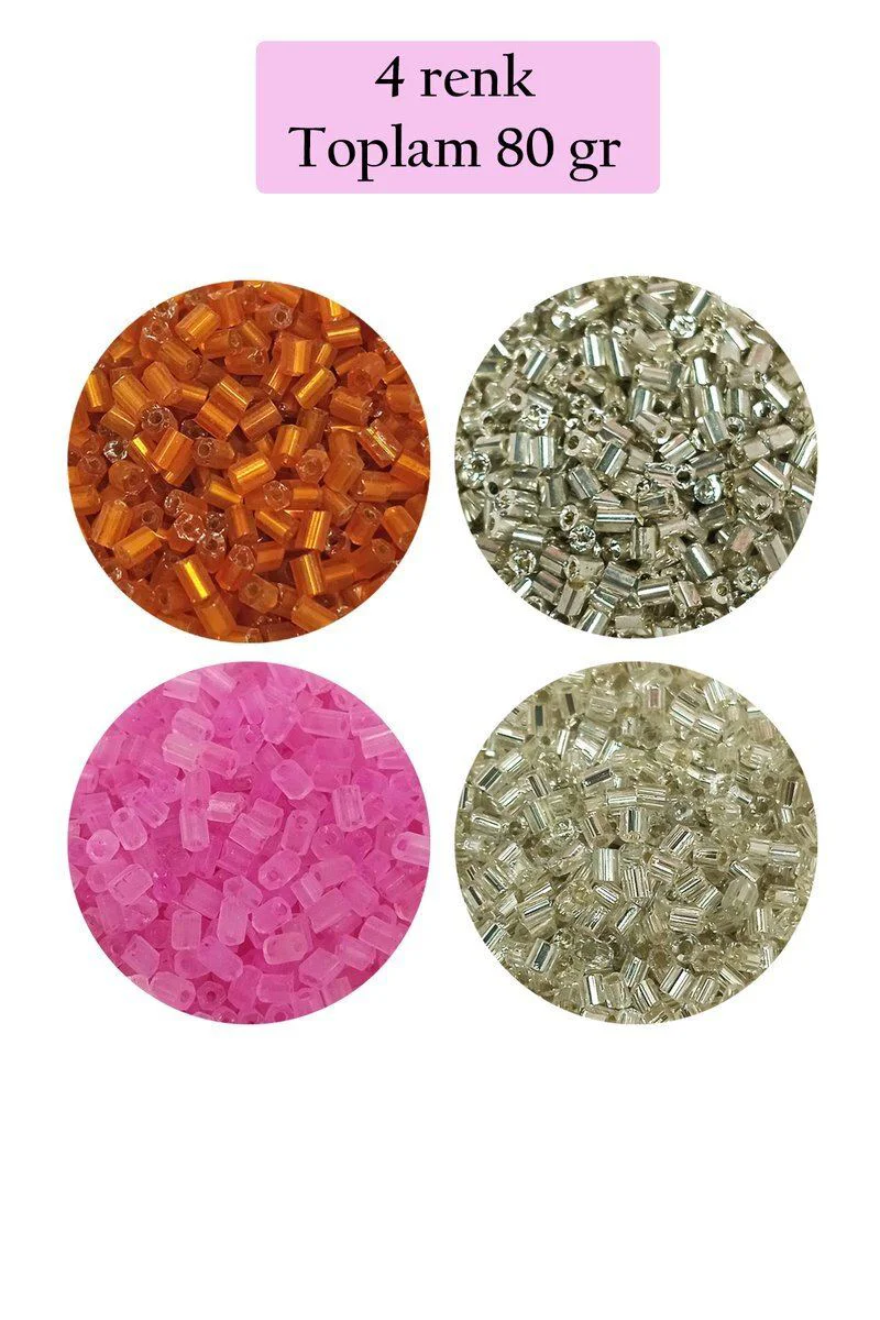 Kesme Cam Boncuk 2mm - 4 Renk 80gr - El Sanatları ve Takı Üretimi İçin Premium Cam Boncuk Kesme Cam Boncuk 2mm - 4 Renk 80gr - El Sanatları ve Takı Üretimi İçin Premium Cam Boncuk