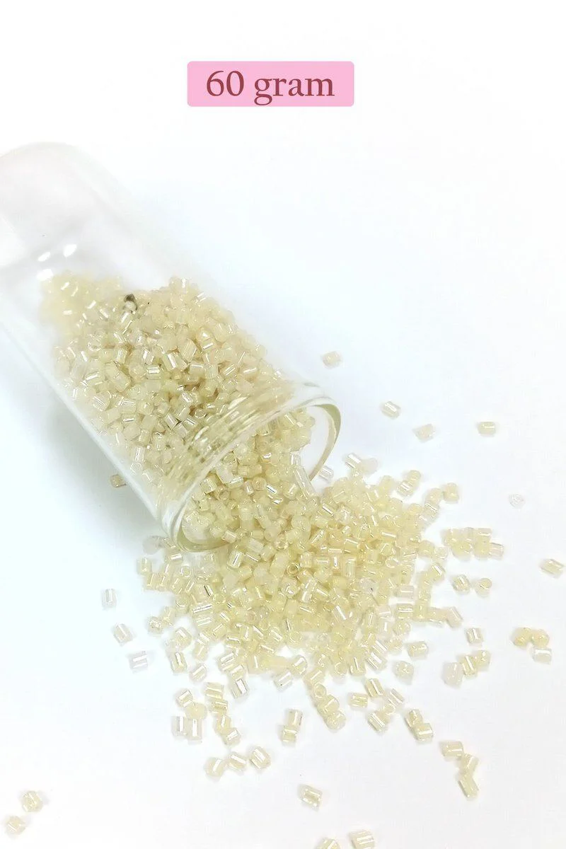 Kesme Cam Boncuk 2mm Şeffaf Krem - 60 Gr - El Sanatları & Gelinlik Süsleme Fiyatı, Yorumları ve Özellikleri