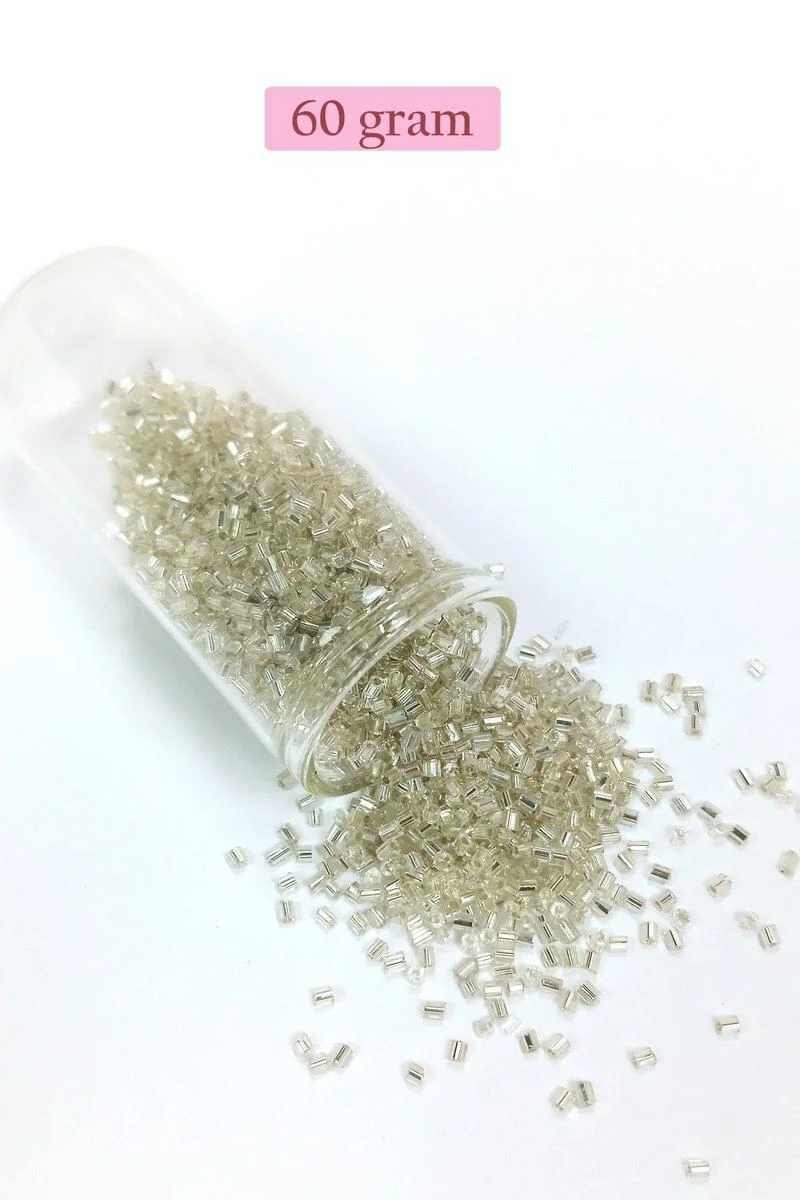 Kesme Cam Boncuk 2mm - Şeffaf Gümüş 60 Gr - El Yapımı Takı & Süsleme İçin Fiyatı, Yorumları ve Özellikleri