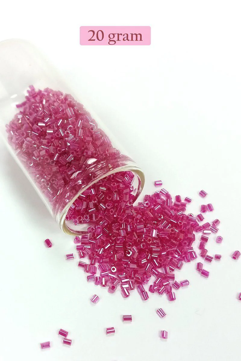 Kesme Cam Boncuk 2mm 20 Gram Şeffaf Koyu Pembe - El Sanatları ve Dikiş Süsleme Fiyatı, Yorumları ve Özellikleri