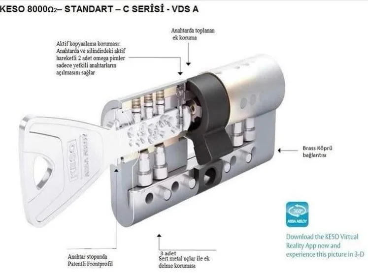 Keso 8000 Basic Plus Çelik Takviyeli Kapı Bareli 70 mm﻿