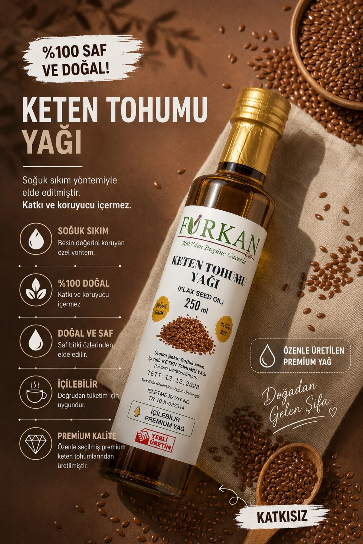 Keten Tohumu Yağı 250ml Keten Tohumu Yağı 250ml