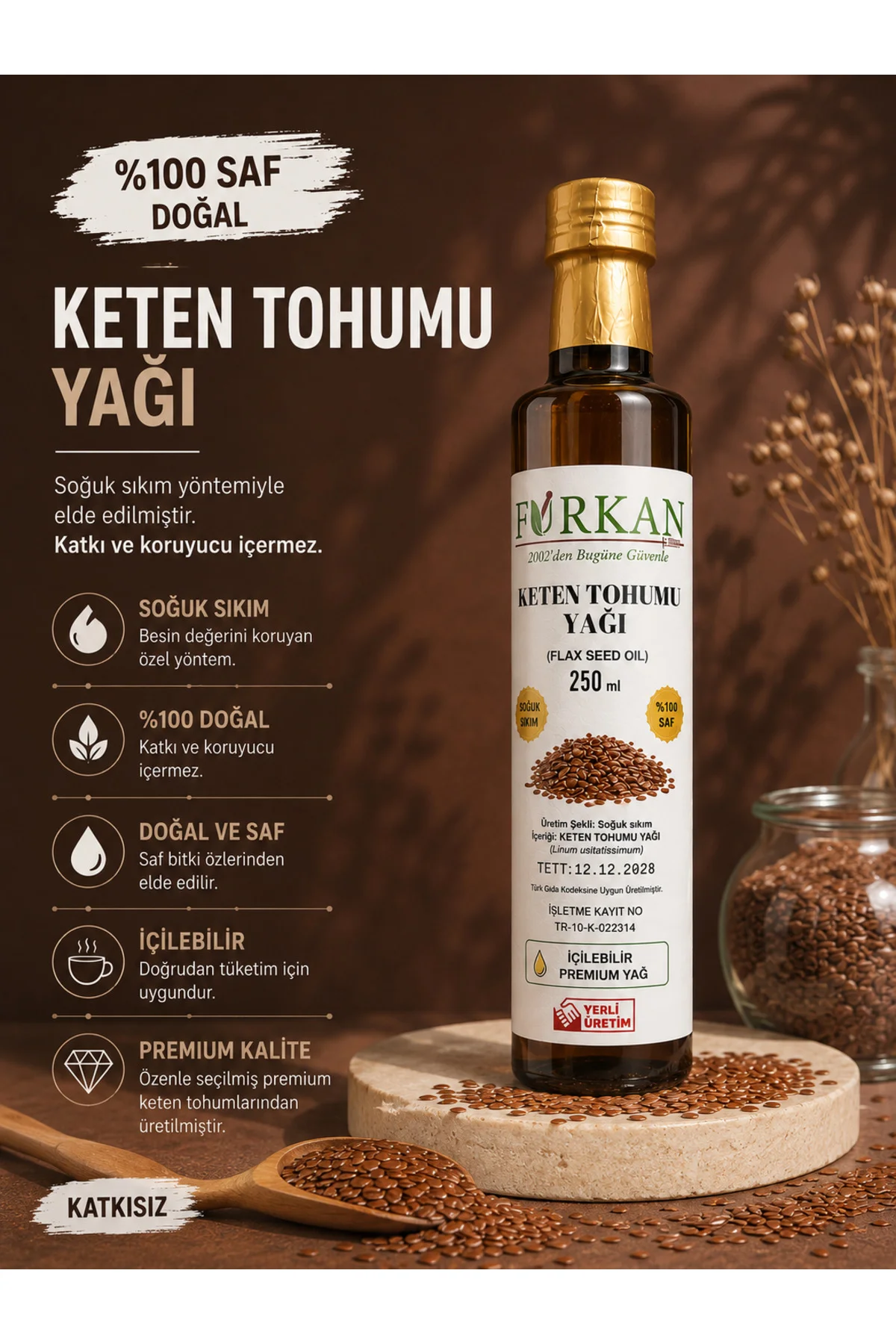 Keten Tohumu Yağı 250ml Keten Tohumu Yağı 250ml