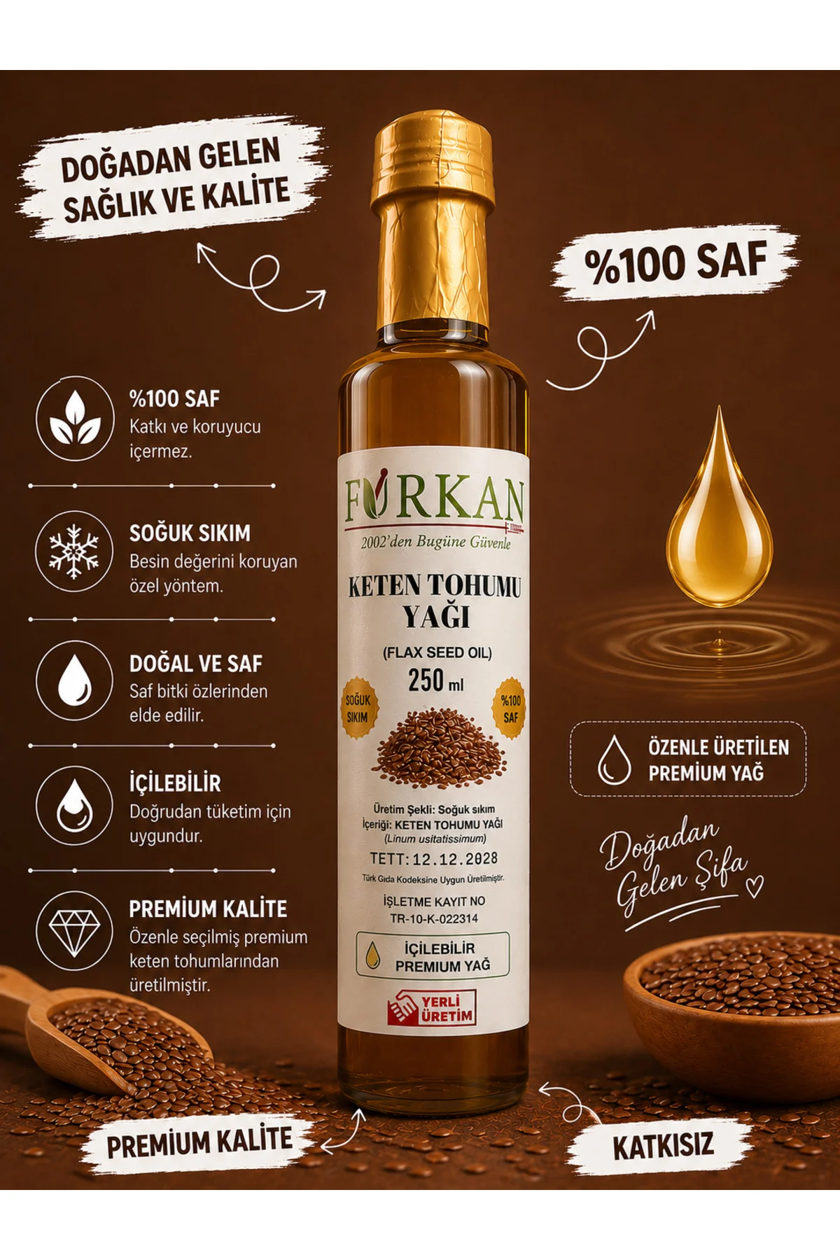 Keten Tohumu Yağı 250ml Keten Tohumu Yağı 250ml