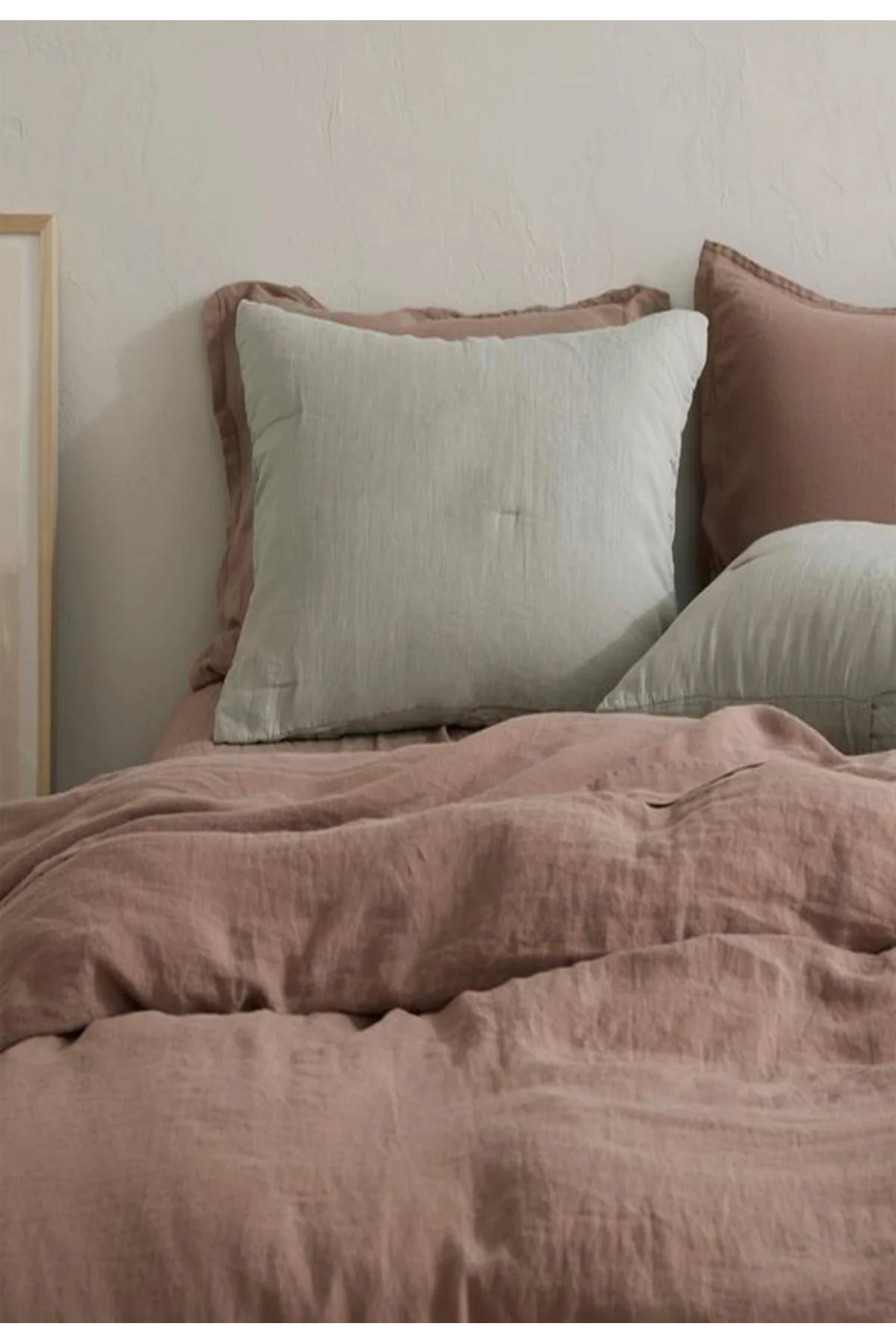 KETEN YASTIK KILIFI (2 KAT- PUNTALI ORGANİK KETEN )