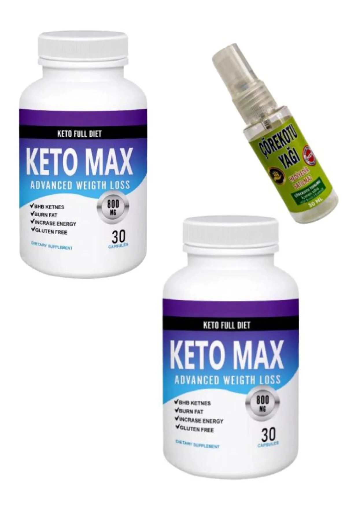 Keto Max Destekleyici Ürün 30'lu x2 + Masaj Yağı 30ml - Keto Diyeti Desteği Fiyatı, Yorumları ve Özellikleri