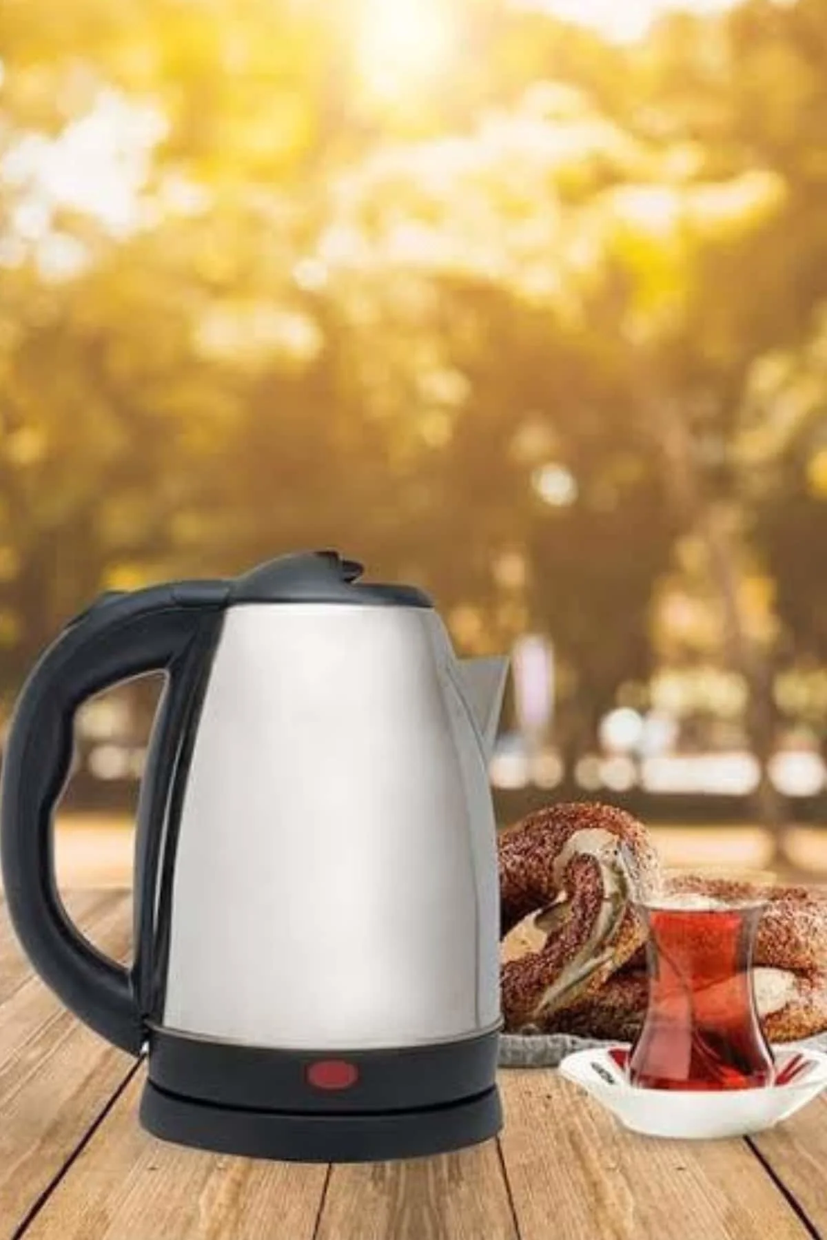 Kettle C F Tipi 220-240V Paslanmaz Çelik Elektrik Kablolu Otomatik Kapanma