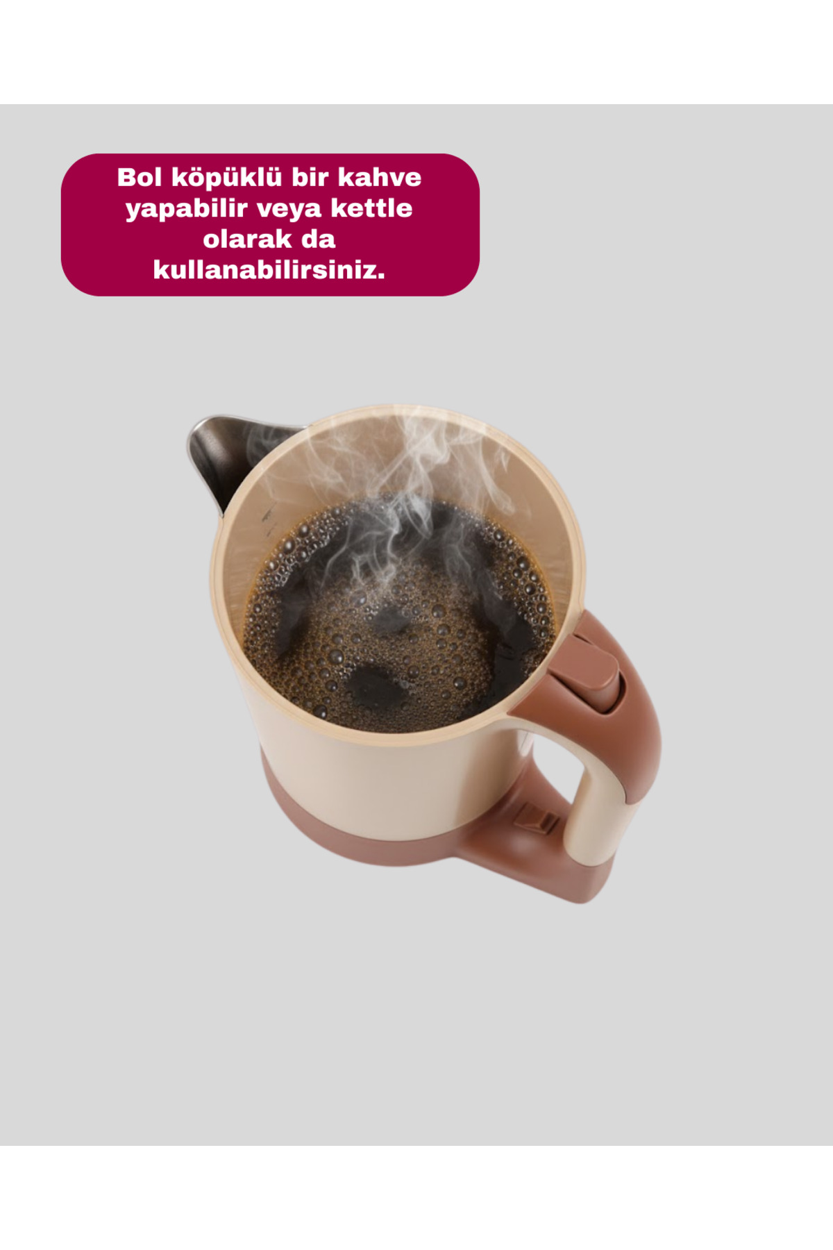 Kettle Özellikli Türk Kahvesi Makinesi Taşınabilir Mini Tasarım -