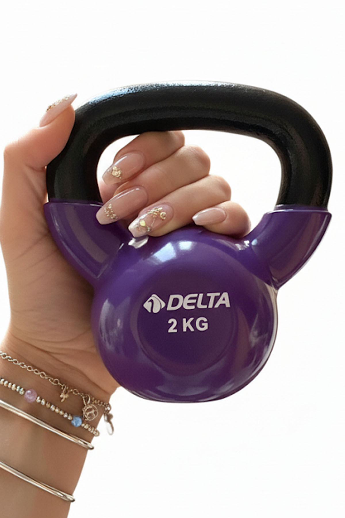 Delta Kettlebell 2 Kg × 2’Li Set | Döküm Ağırlık Vinyl Kaplı Dambıl Evd