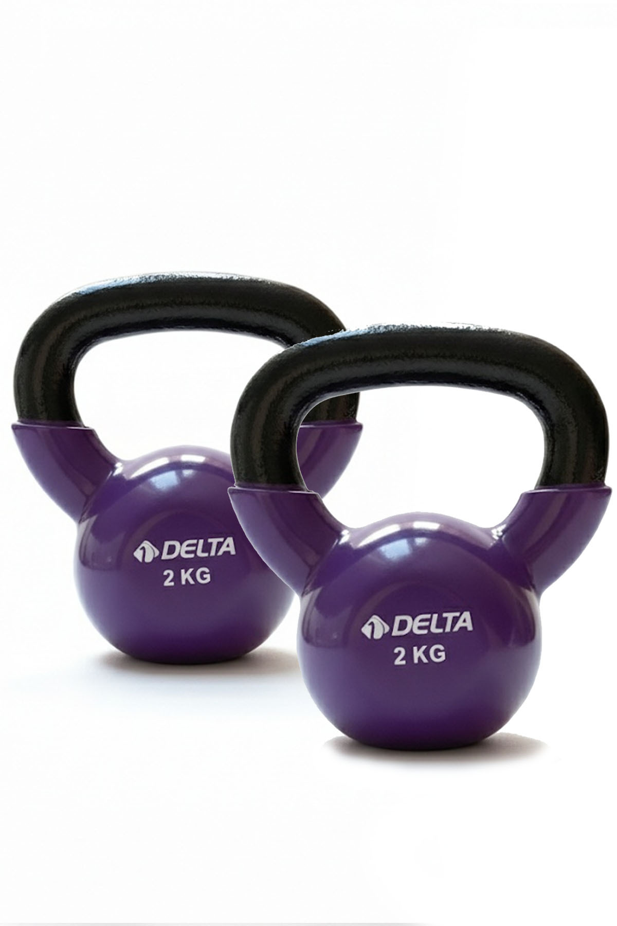 Delta Kettlebell 2 Kg × 2’Li Set | Döküm Ağırlık Vinyl Kaplı Dambıl Evd