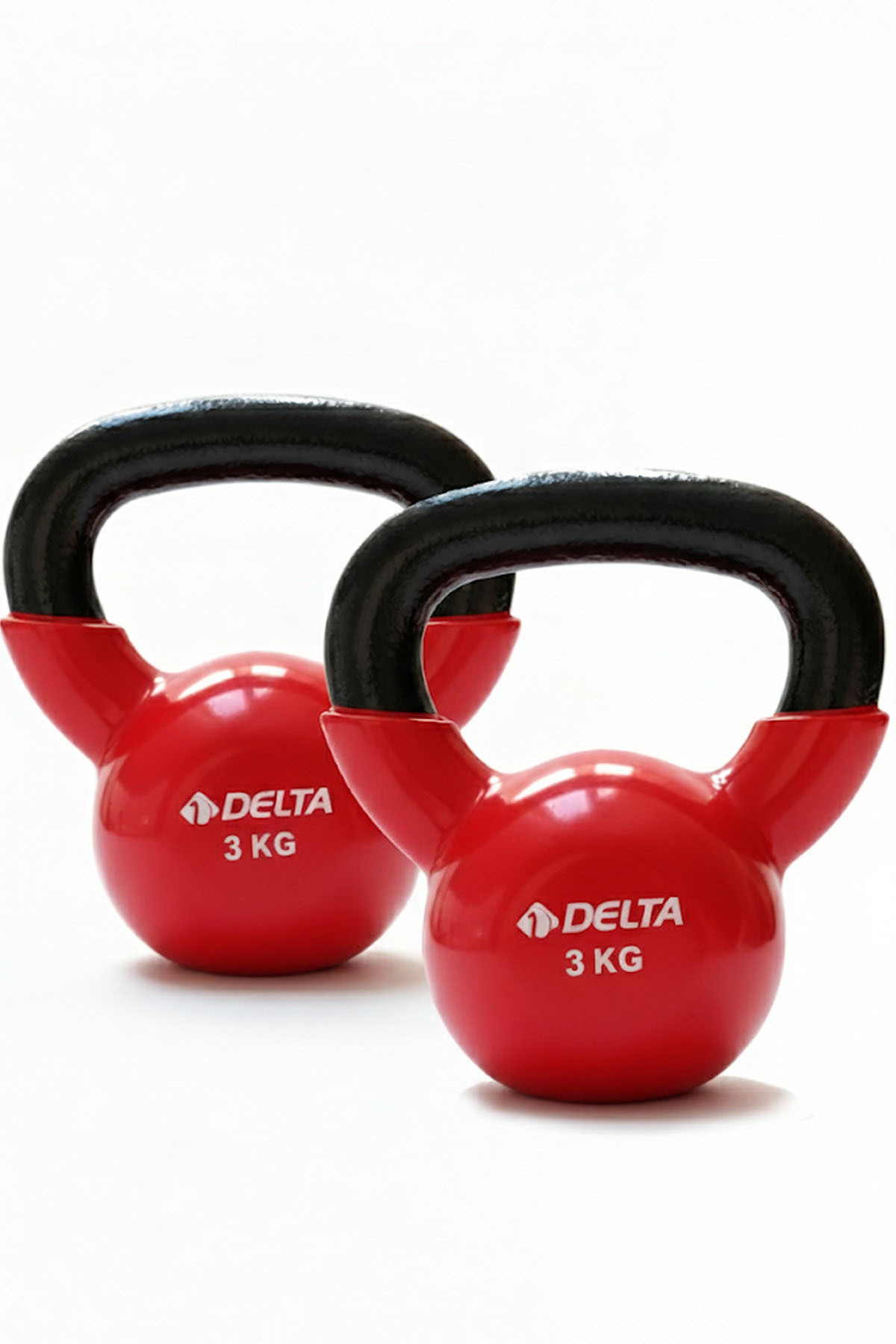 Delta Kettlebell 3 Kg × 2’Li Set | Döküm Ağırlık Vinyl Kaplı Dambıl Evd