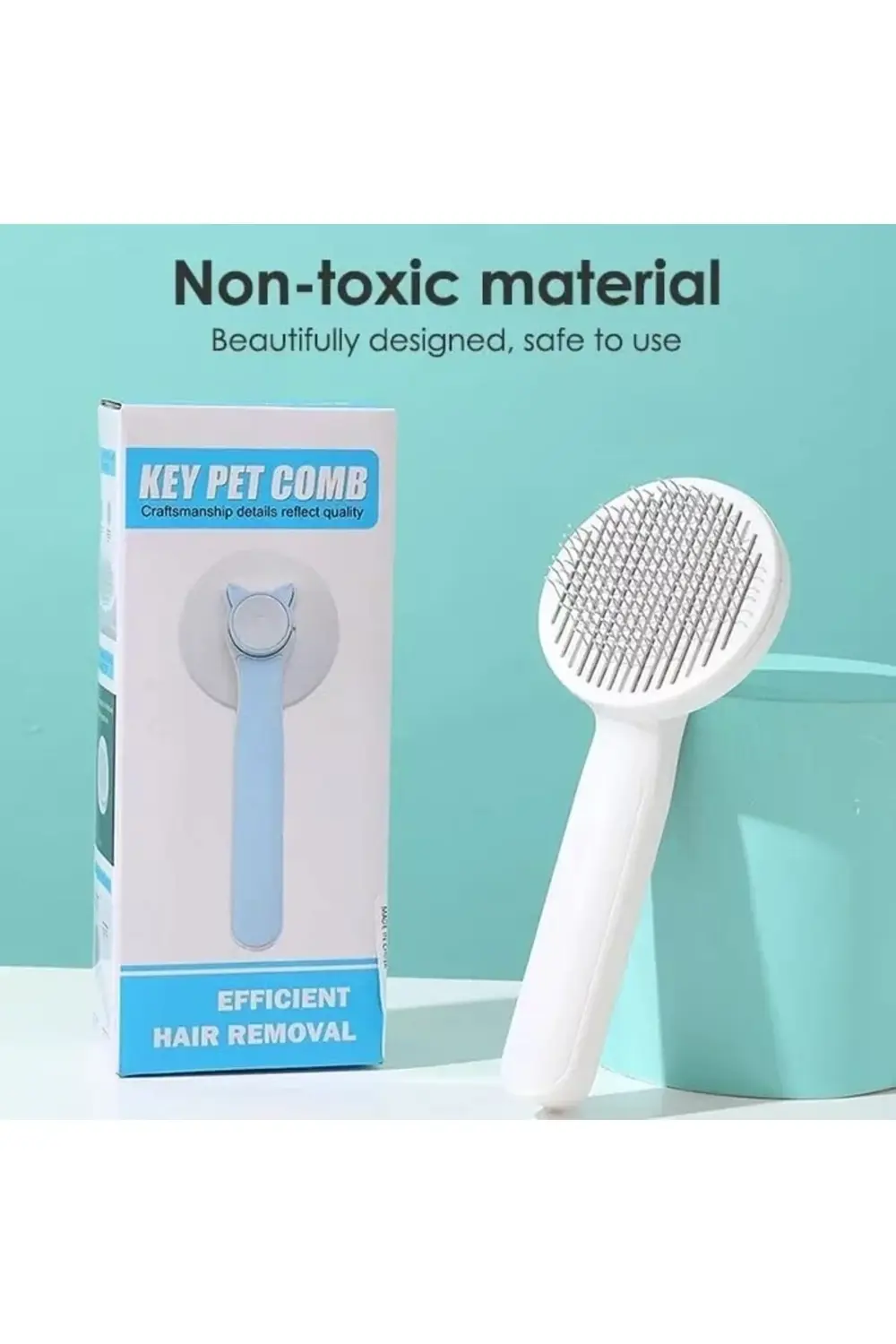 Key Pet Comb Kulaklı Lüx Basmalı Evcil Hayvan Tarağı 432024000010