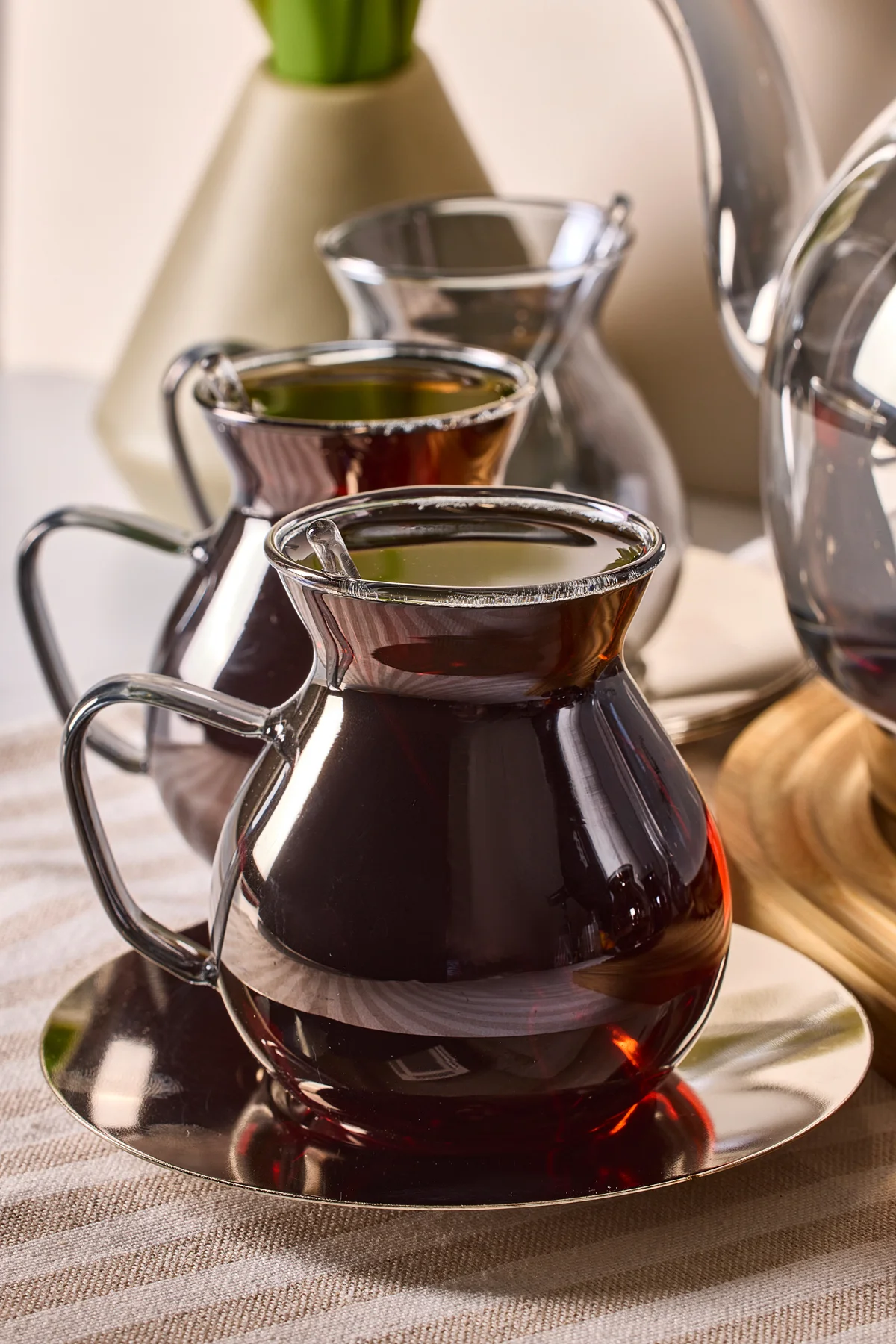 Keyf-i Ala Füme Premium 20 Parça Indüksiyon Tabanlı Borosilikat Ç