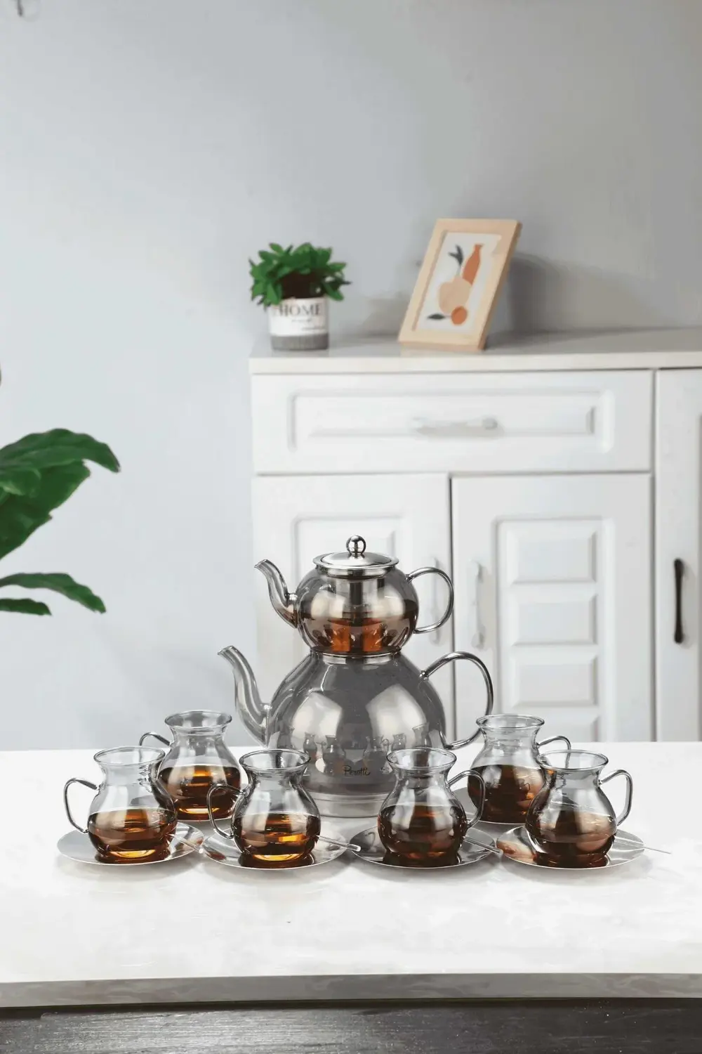 Keyf-i Ala Füme Premium 20 Parça Indüksiyon Tabanlı Borosilikat Ç