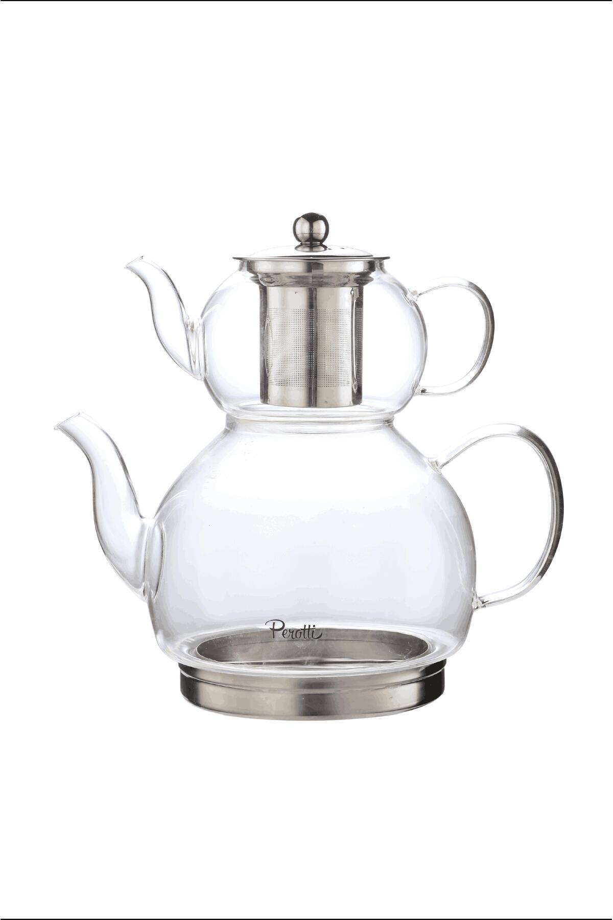 Mutfaksultani Keyf-İ Ala İndüksiyon Tabanlı Borosilikat Cam Çaydanlık Takımı 50